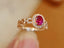 14K GOLD 0.84 CTW NATURAL RUBY & DIAMOND RING