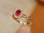 14K GOLD 0.84 CTW NATURAL RUBY & DIAMOND RING