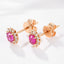 14K GOLD 0.54 CTW NATURAL RUBY & DIAMOND EARRINGS