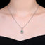 14K GOLD 0.7 CTW VIVID GREEN NATURAL EMERALD & DIAMOND PENDANT