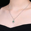 14K GOLD 0.7 CTW VIVID GREEN NATURAL EMERALD & DIAMOND PENDANT