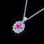 14K GOLD 0.84 CTW NATURAL PADPARADSCHA SAPPHIRE & DIAMOND PENDANT