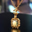 14K GOLD 0.97 CTW VIVID GREEN NATURAL EMERALD & DIAMOND PENDANT