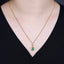 14K GOLD 0.97 CTW VIVID GREEN NATURAL EMERALD & DIAMOND PENDANT