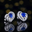 14K GOLD 1.55 CTW NATURAL SAPPHIRE & DIAMOND EARRINGS