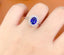 14K GOLD 1.40 CT VIVID BLUE NATURAL SAPPHIRE & DIAMOND RING