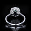 14K GOLD 0.43 CTW VIVID GREEN NATURAL EMERALD & DIAMOND RING