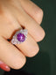 14K GOLD 2.91 CTW NATURAL STAR SAPPHIRE & DIAMOND RING