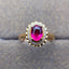 14K GOLD 1 CT NATURAL TOURMALINE & DIAMOND RING