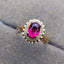 14K GOLD 1 CT NATURAL TOURMALINE & DIAMOND RING