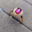 14K GOLD 1 CT NATURAL TOURMALINE & DIAMOND RING