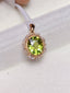 14K GOLD 1.8 CT NATURAL TOURMALINE & DIAMOND PENDANT