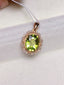 14K GOLD 1.8 CT NATURAL TOURMALINE & DIAMOND PENDANT