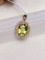 14K GOLD 1.8 CT NATURAL TOURMALINE & DIAMOND PENDANT