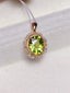 14K GOLD 1.8 CT NATURAL TOURMALINE & DIAMOND PENDANT