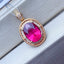 14K GOLD 2.57 CTW NATURAL TOURMALINE & DIAMOND PENDANT