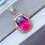 14K GOLD 2.57 CTW NATURAL TOURMALINE & DIAMOND PENDANT