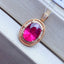 14K GOLD 2.57 CTW NATURAL TOURMALINE & DIAMOND PENDANT