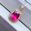 14K GOLD 2.57 CTW NATURAL TOURMALINE & DIAMOND PENDANT