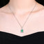 14K GOLD 1.45 CTW VIVID GREEN NATURAL EMERALD & DIAMOND PENDANT