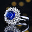 14K GOLD 2.48 CTW NATURAL SAPPHIRE & DIAMOND RING/PENDANT