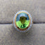 14K GOLD 6.5 CT NATURAL TOURMALINE & DIAMOND RING