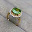 14K GOLD 6.5 CT NATURAL TOURMALINE & DIAMOND RING