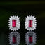 14K GOLD 1.27 CTW NATURAL RUBY & DIAMOND EARRINGS