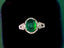 14K GOLD 2.17 CTW VIVID GREEN NATURAL EMERALD & DIAMOND RING