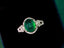 14K GOLD 2.17 CTW VIVID GREEN NATURAL EMERALD & DIAMOND RING