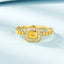 14K GOLD 0.34 CTW NATURAL YELLOW DIAMOND & DIAMOND RING