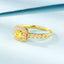 14K GOLD 0.34 CTW NATURAL YELLOW DIAMOND & DIAMOND RING