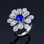 14K GOLD 3.01 CTW NATURAL SAPPHIRE & DIAMOND RING/PENDANT