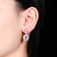 14K GOLD 2.07 CTW NATURAL PADPARADSCHA SAPPHIRE & DIAMOND EARRINGS