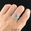 GIA CERTIFIED 14K GOLD 1.43 CTW NATURAL GREEN DIAMOND & DIAMOND RING/PENDANT