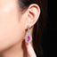 14K GOLD 9.88 CTW NATURAL RUBY & SAPPHIRE EARRINGS