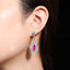 14K GOLD 9.88 CTW NATURAL RUBY & SAPPHIRE EARRINGS