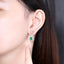 14K GOLD 3.23 CTW VIVID GREEN NATURAL EMERALD & DIAMOND EARRINGS