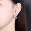 14K GOLD 3.23 CTW VIVID GREEN NATURAL EMERALD & DIAMOND EARRINGS