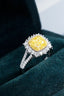 14K GOLD 1.77 CTW NATURAL YELLOW DIAMOND & DIAMOND RING