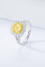 14K GOLD 1.77 CTW NATURAL YELLOW DIAMOND & DIAMOND RING