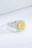 14K GOLD 1.77 CTW NATURAL YELLOW DIAMOND & DIAMOND RING