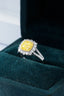 14K GOLD 1.77 CTW NATURAL YELLOW DIAMOND & DIAMOND RING