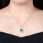 14K GOLD 2.61 CTW VIVID GREEN NATURAL EMERALD & DIAMOND PENDANT