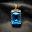 14K GOLD 55.80 CT NATURAL TOPAZ & DIAMOND PENDANT