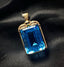 14K GOLD 55.80 CT NATURAL TOPAZ & DIAMOND PENDANT