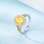 14K GOLD 1.38 CTW NATURAL YELLOW DIAMOND & DIAMOND RING