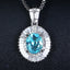 14K GOLD 1.05 CTW NATURAL PARAIBA TOURMALINE & DIAMOND PENDANT