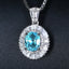 14K GOLD 1.05 CTW NATURAL PARAIBA TOURMALINE & DIAMOND PENDANT