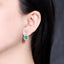 14K GOLD 2.48 CTW VIVID GREEN NATURAL EMERALD & DIAMOND EARRINGS